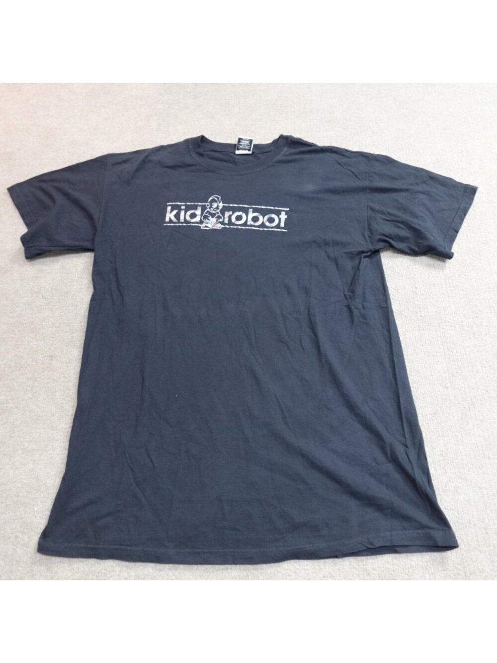 Kid Robot Mens T-shirt XL Black Spellout